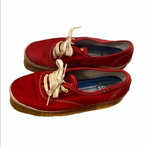 HP! Keds red classic canvas sneaker size 6.5.
